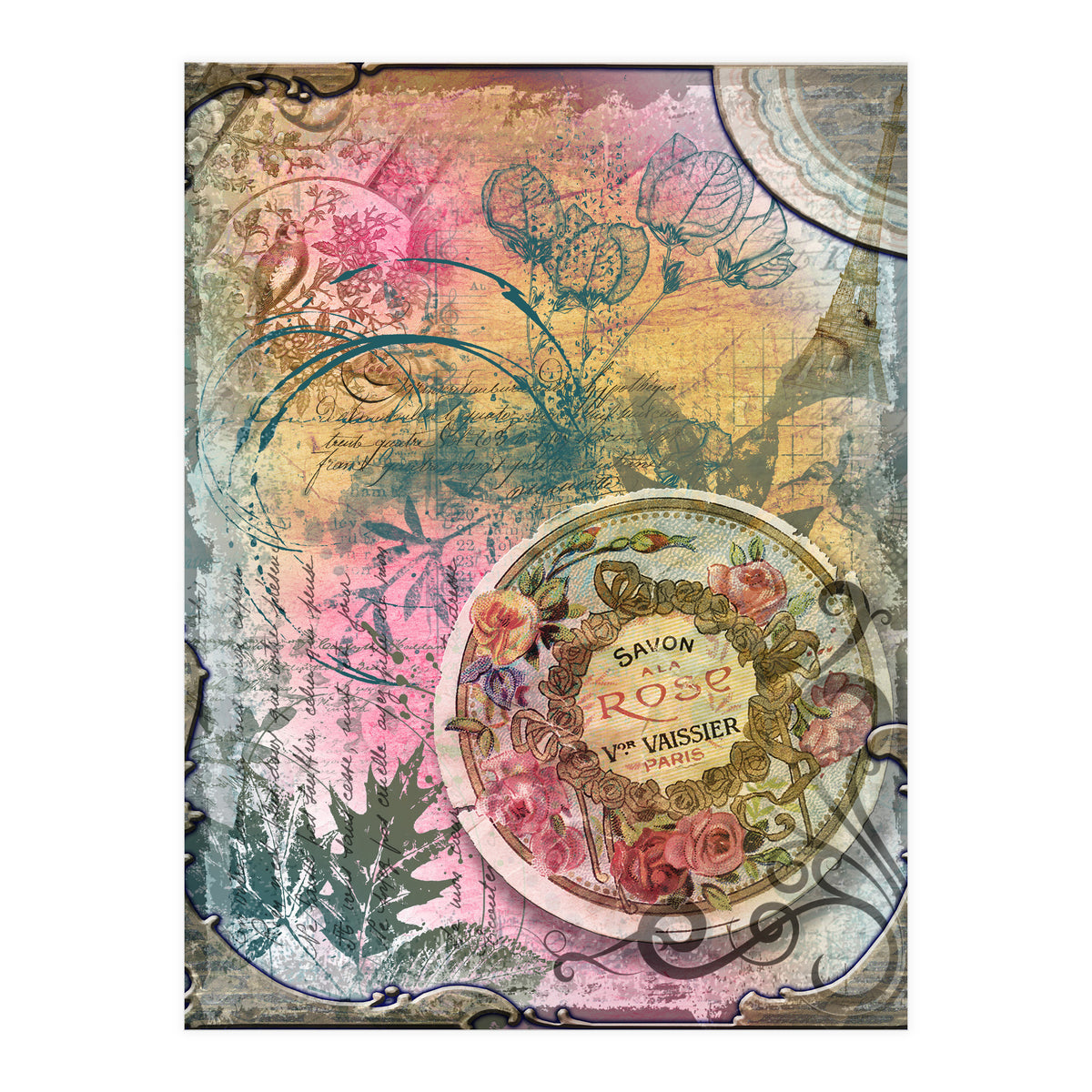 Vintage Rose Soap (Print Only)