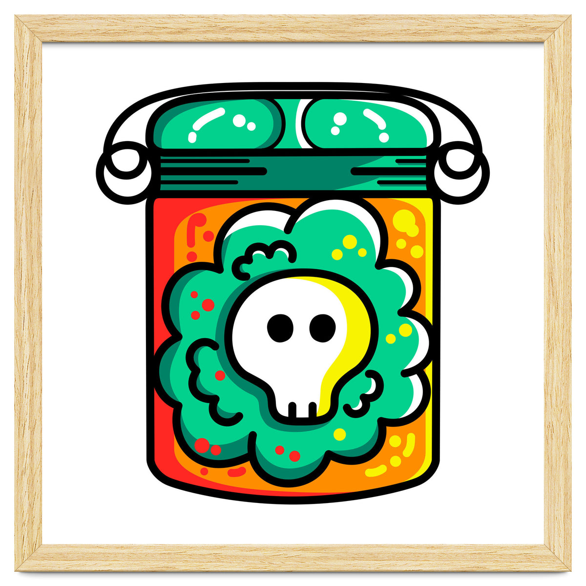 Kawaii Cute Skull In A Jar