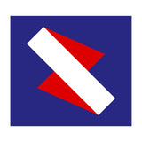 Geometric Shapes No. 68 - red & royal blue (Print Only) thumbnail