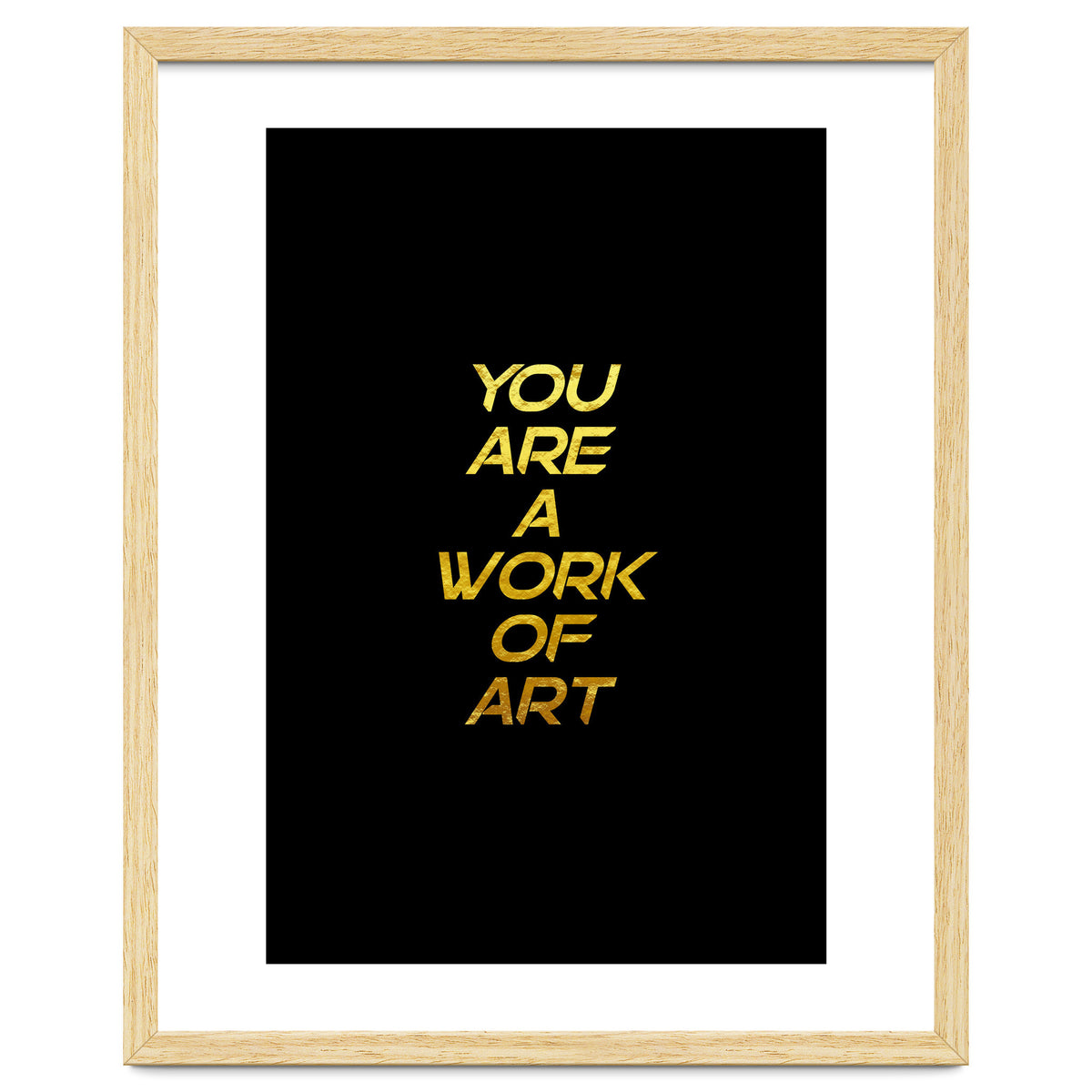 Modern Minimalist Typography You Are A Work Of Art Versión 2