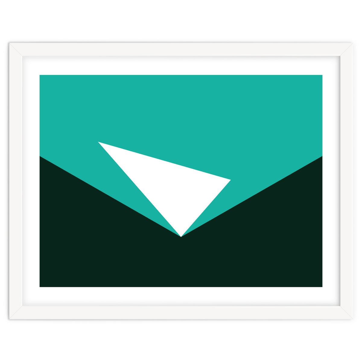 Geometric Shapes No. 57 - turquoise & black