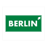 Let`s go to Berlin, Germany! Green road sign (Print Only) thumbnail