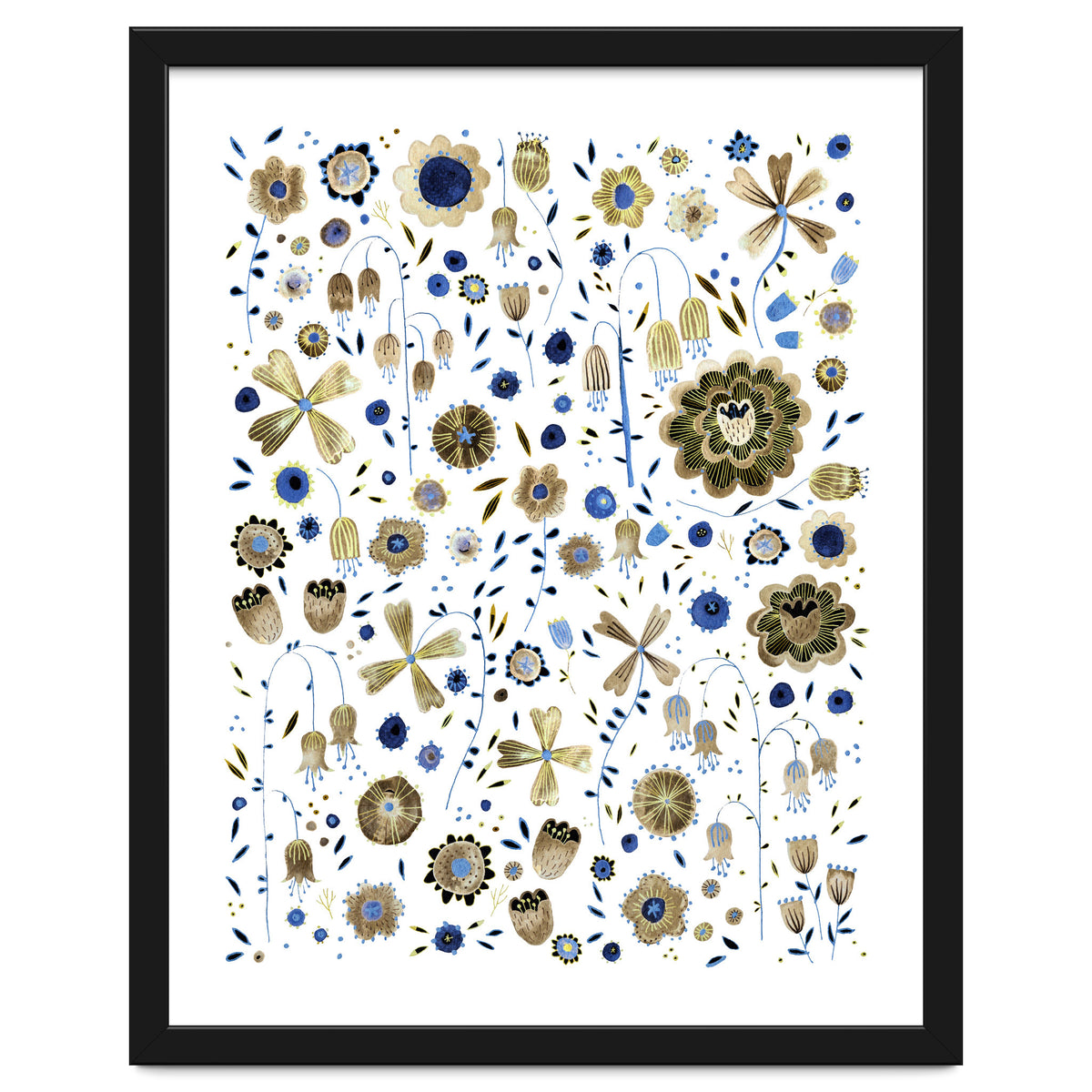 Indigo Flower Golden Mashup