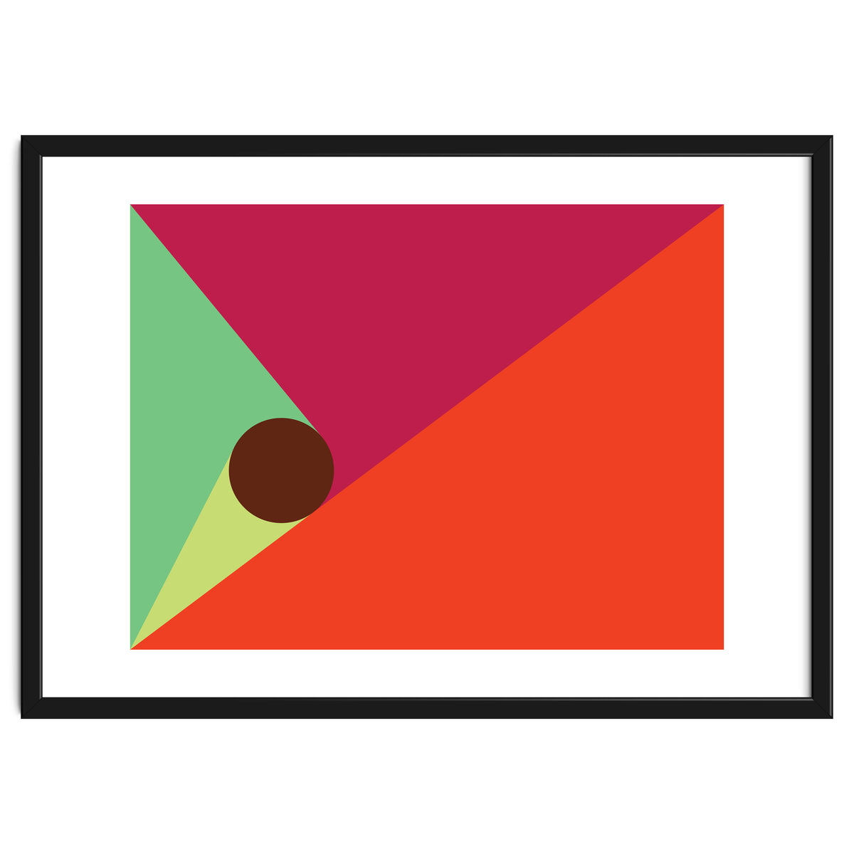 Geometric Shapes No. 25 - orange, mint & purple