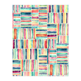 Retro Beach Chair Pastel Watercolor Stripes (Print Only) thumbnail