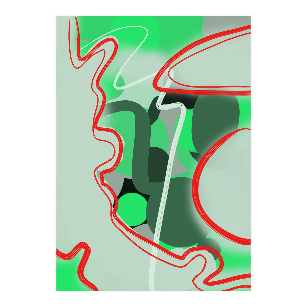 Abstraction In Complementary Colors 1 (Print Only)