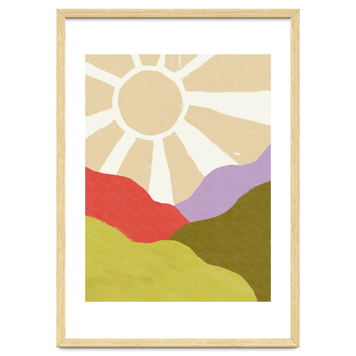 Sunshine & Hills \\ Retro Landscape