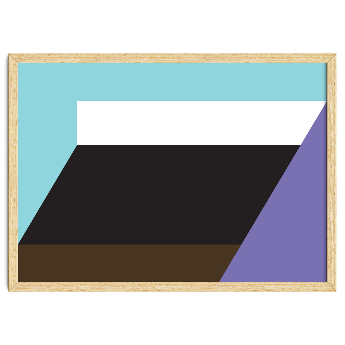 Geometric Shapes No. 34 - purple, blue & black