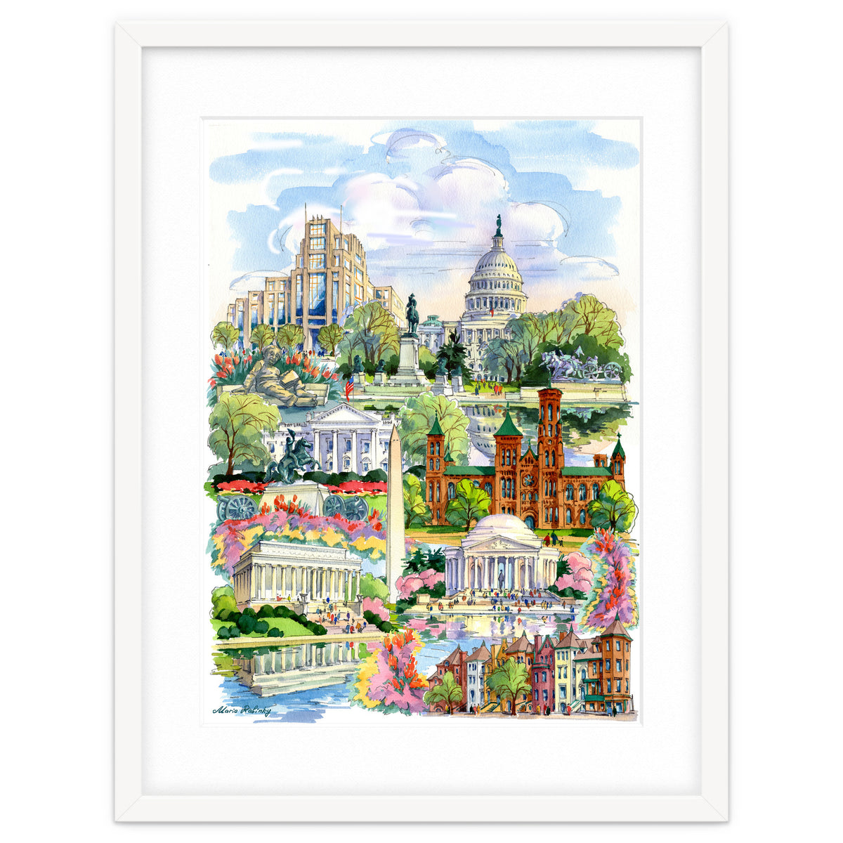 Washington District of Columbia Illustration