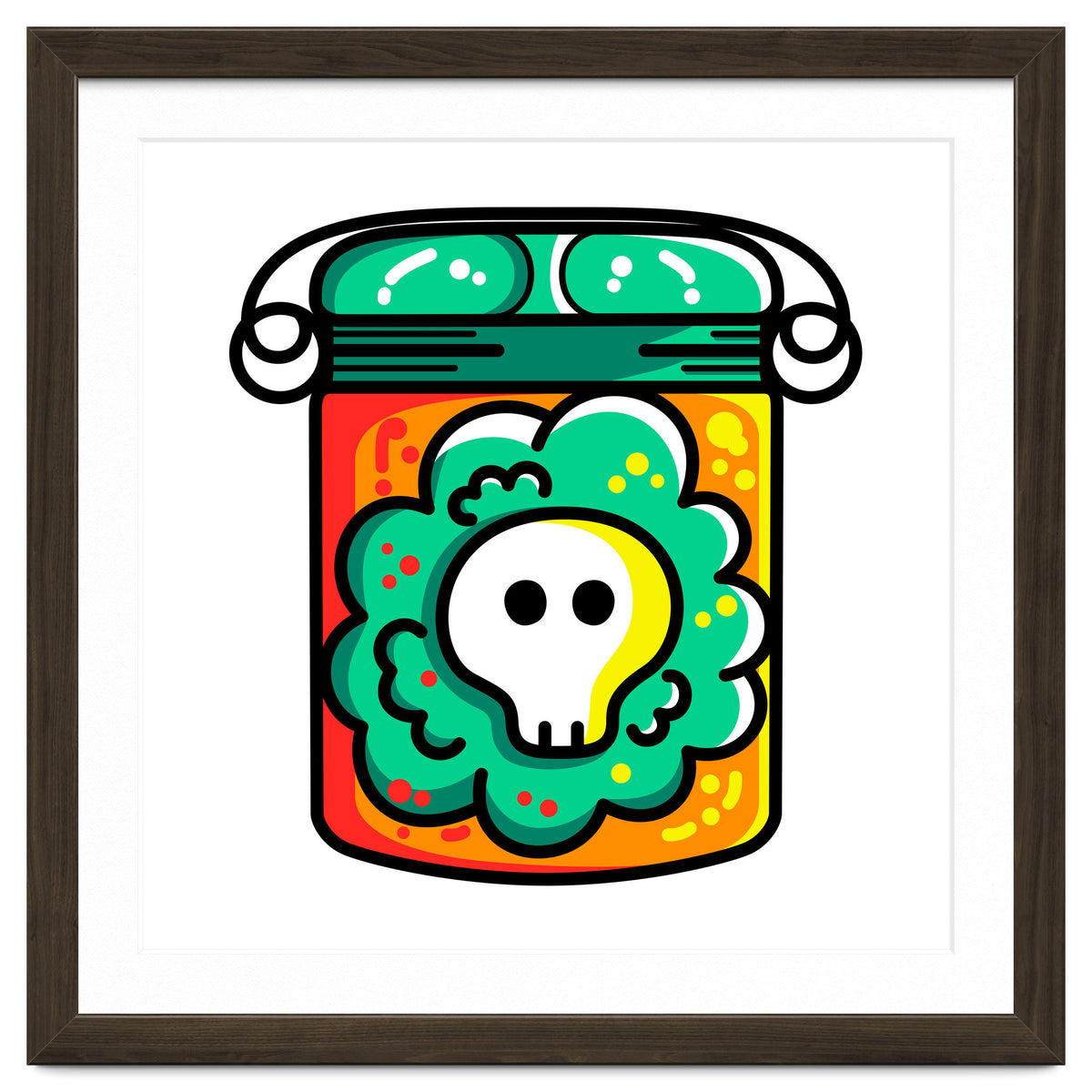 Kawaii Cute Skull In A Jar