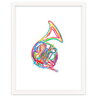 Watercolor French Horn