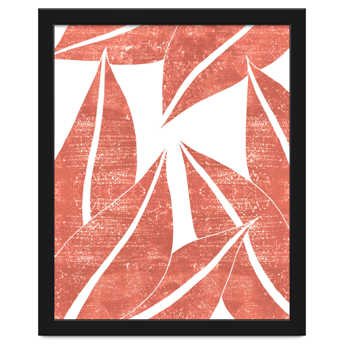 Abstract Terracotta Leaves 1 - Burnt Orange