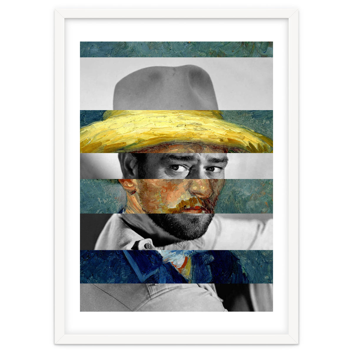 Van Gogh's Self Portrait With Straw Hat & John Wayne