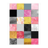 Pink Silver And Gold Quilt Art (Print Only) thumbnail