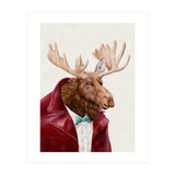 Moose In Maroon (Print Only) thumbnail