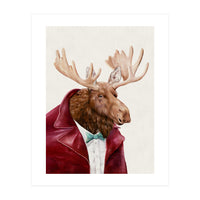 Moose In Maroon (Print Only)