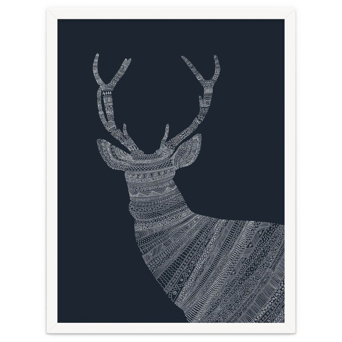 Stag Blue Poster
