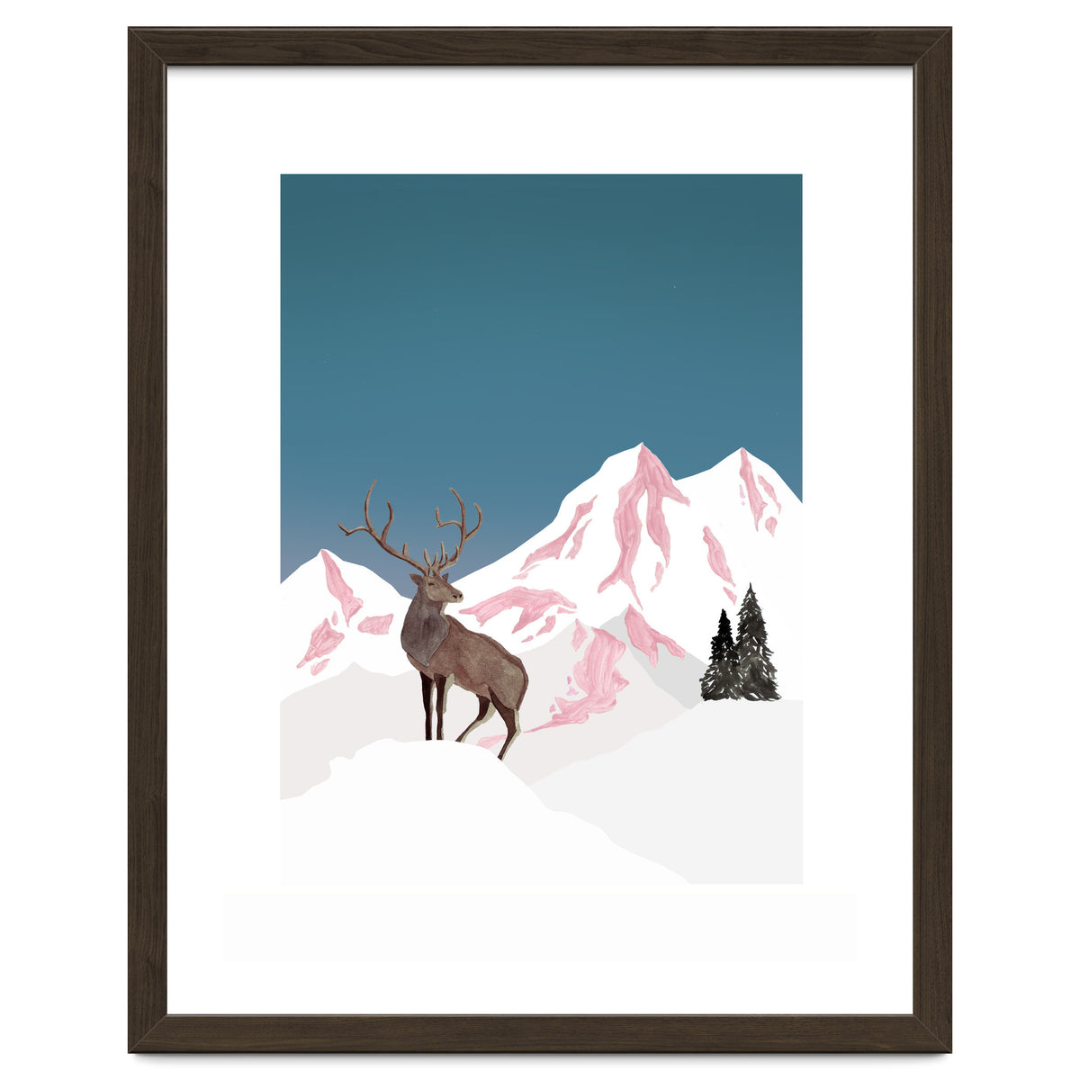Mountain Love Winter Stag