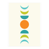 Abstract Moons Teal and Orange  (Print Only) thumbnail