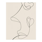 Continuous Line Art Face Drawing Floral Shapes (Print Only) thumbnail