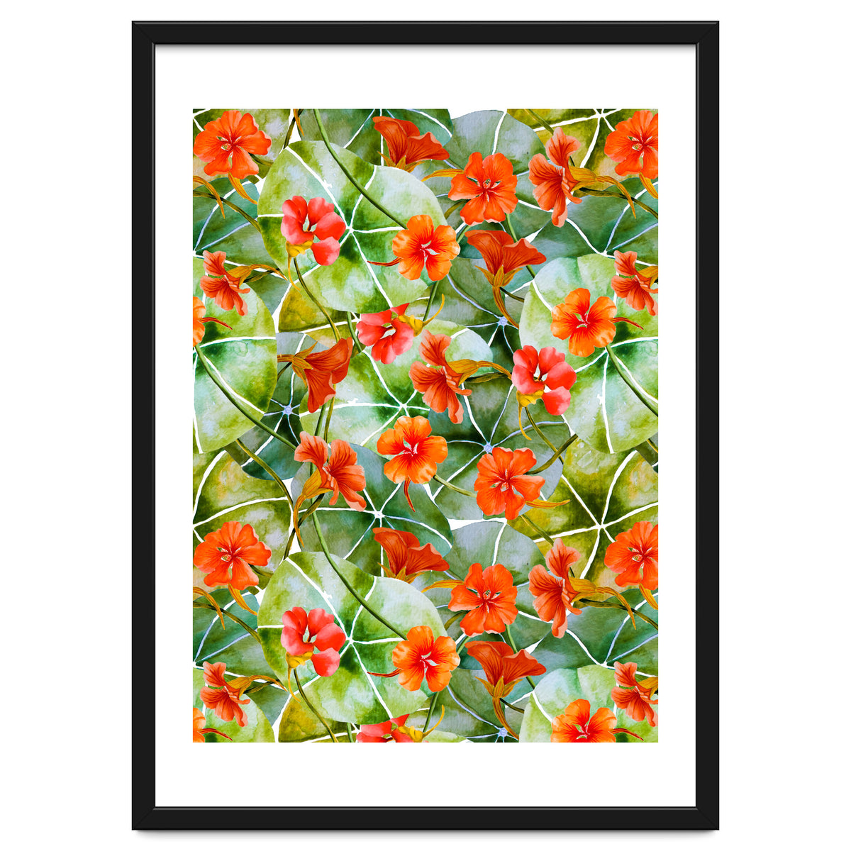 Nasturtiums watercolor 01