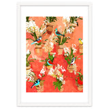 Birds of different feathers flock together | Biodiversity Wildlife Animals Red Watercolor Painting thumbnail