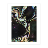 Glitch Black Space Nebula (Print Only)