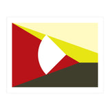 Geometric Shapes No. 13 - red, brown & yellow (Print Only) thumbnail