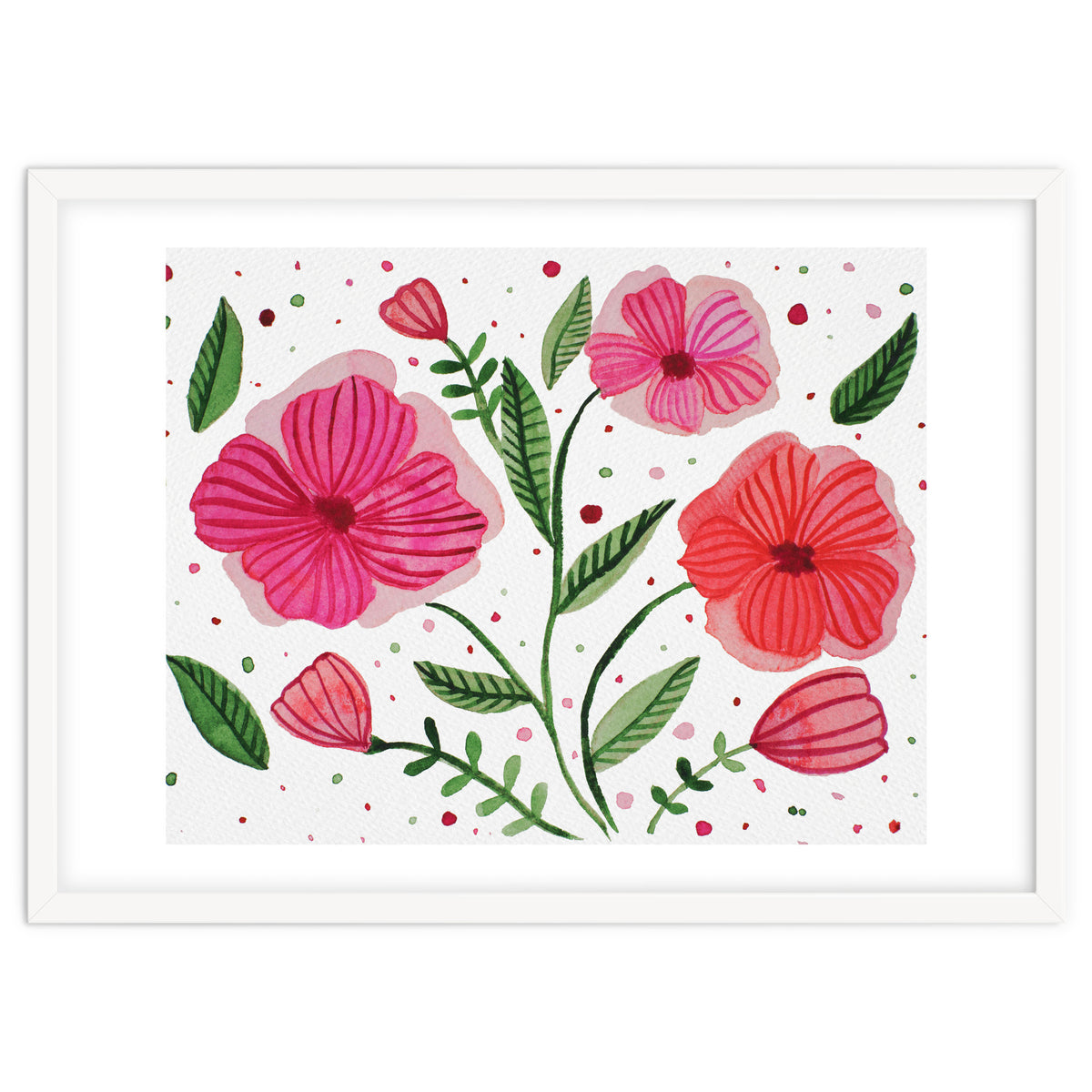 Cute whimsical floral illustration