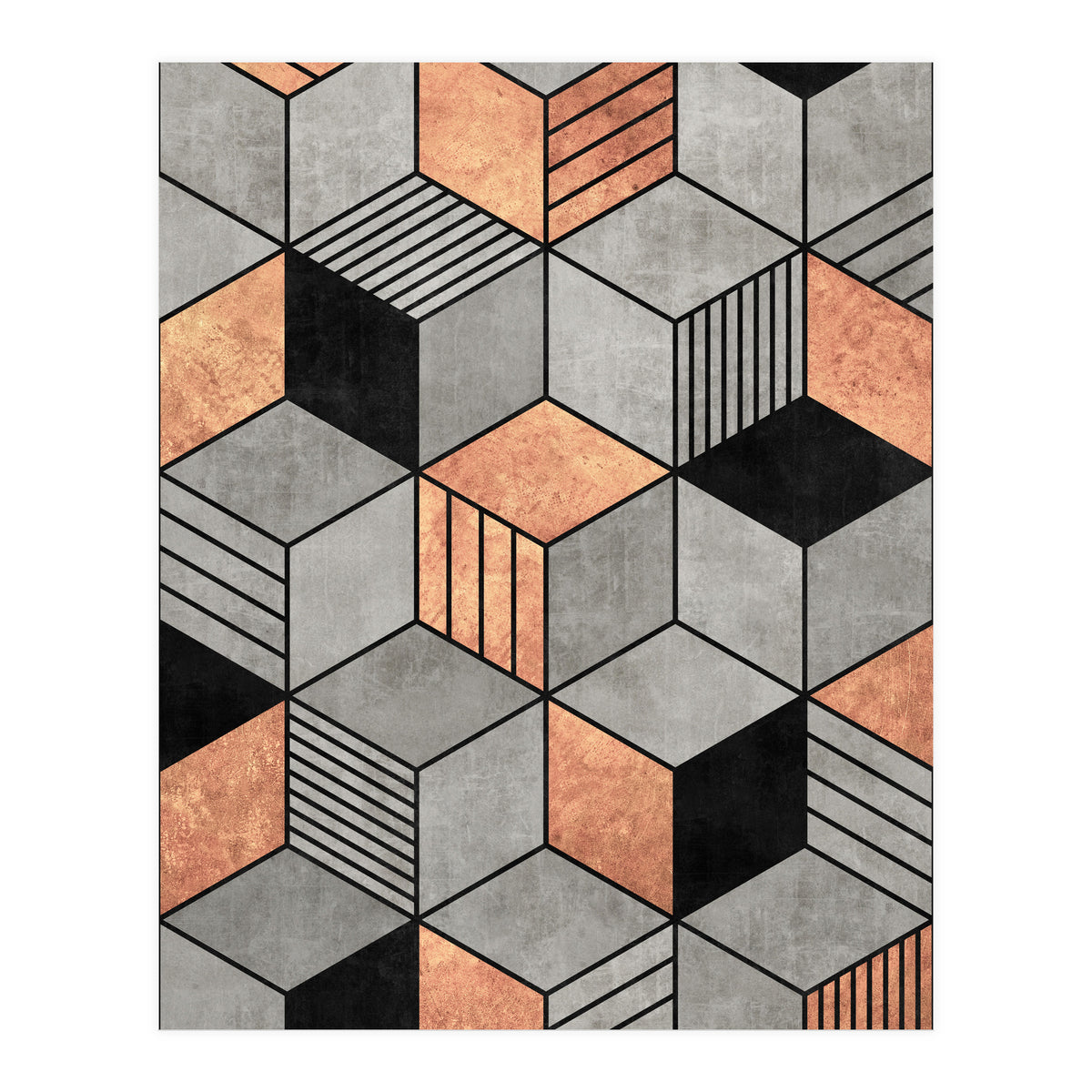 Concrete and Copper Cubes 2 (Print Only)