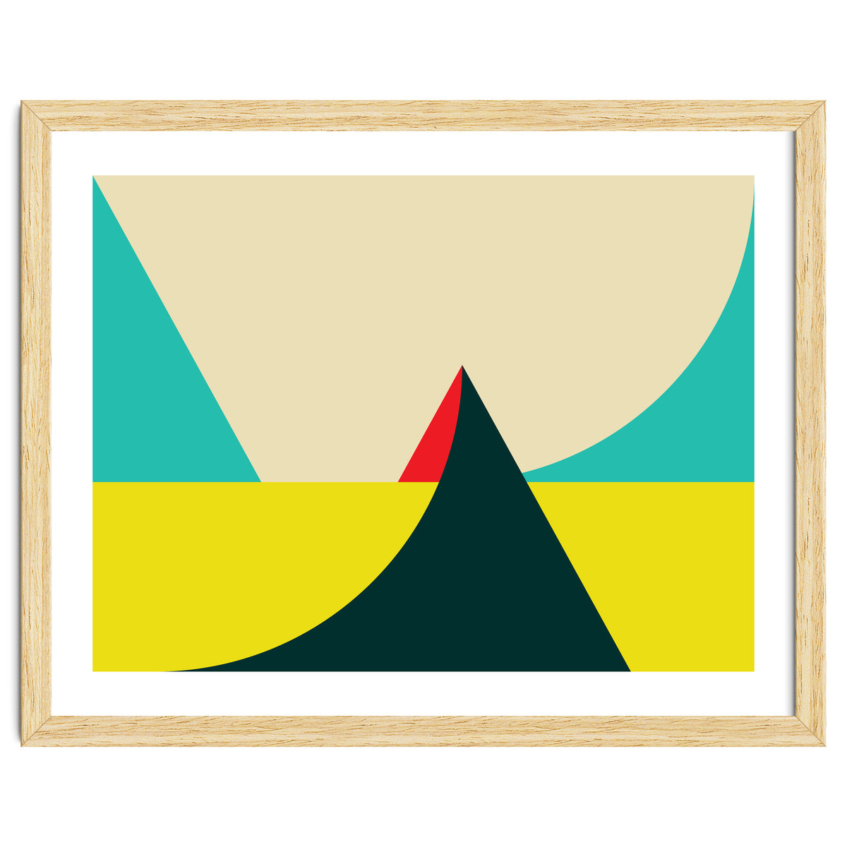 Geometric shapes No. 7 - yellow, turquoise, green & red