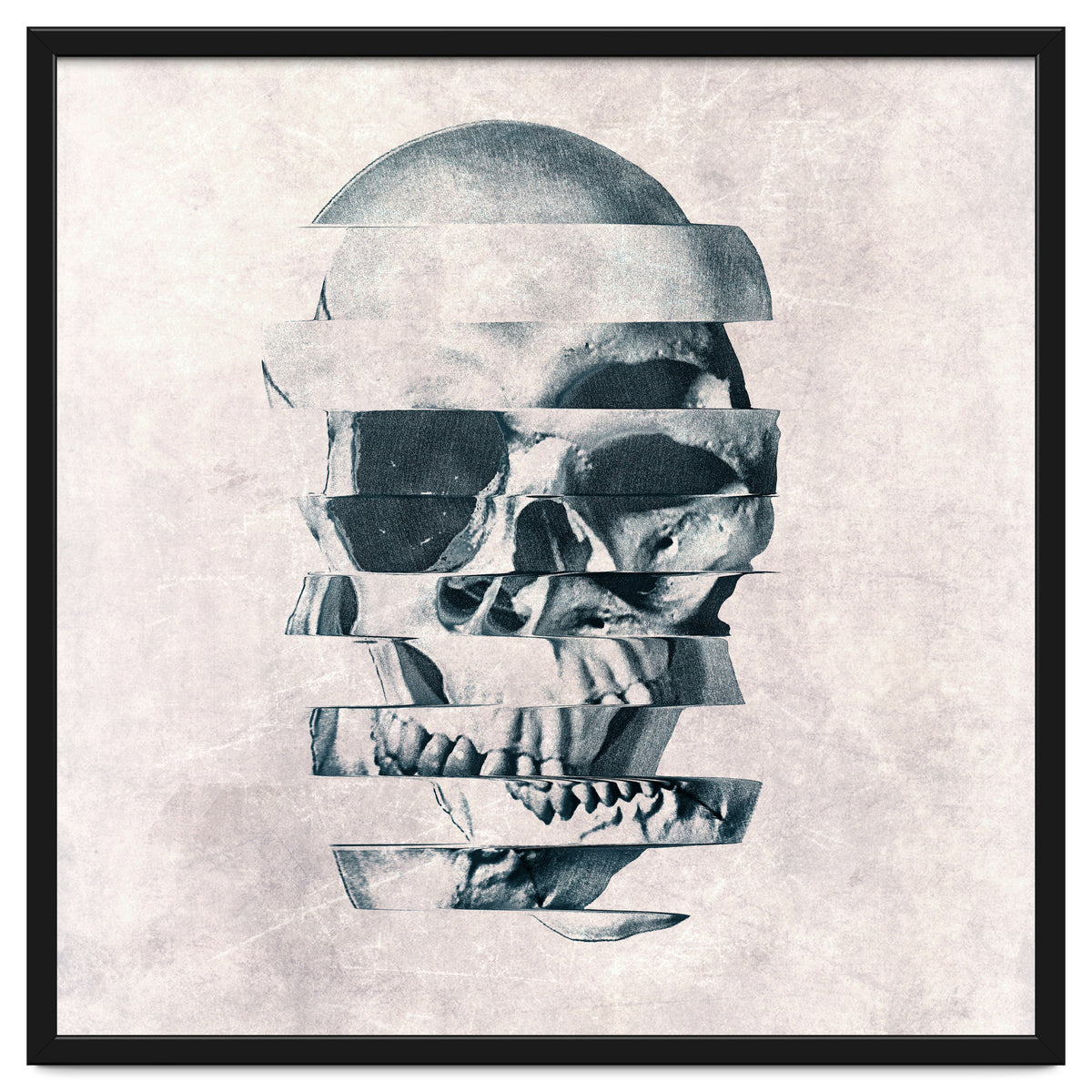 Glitch Skull Mono