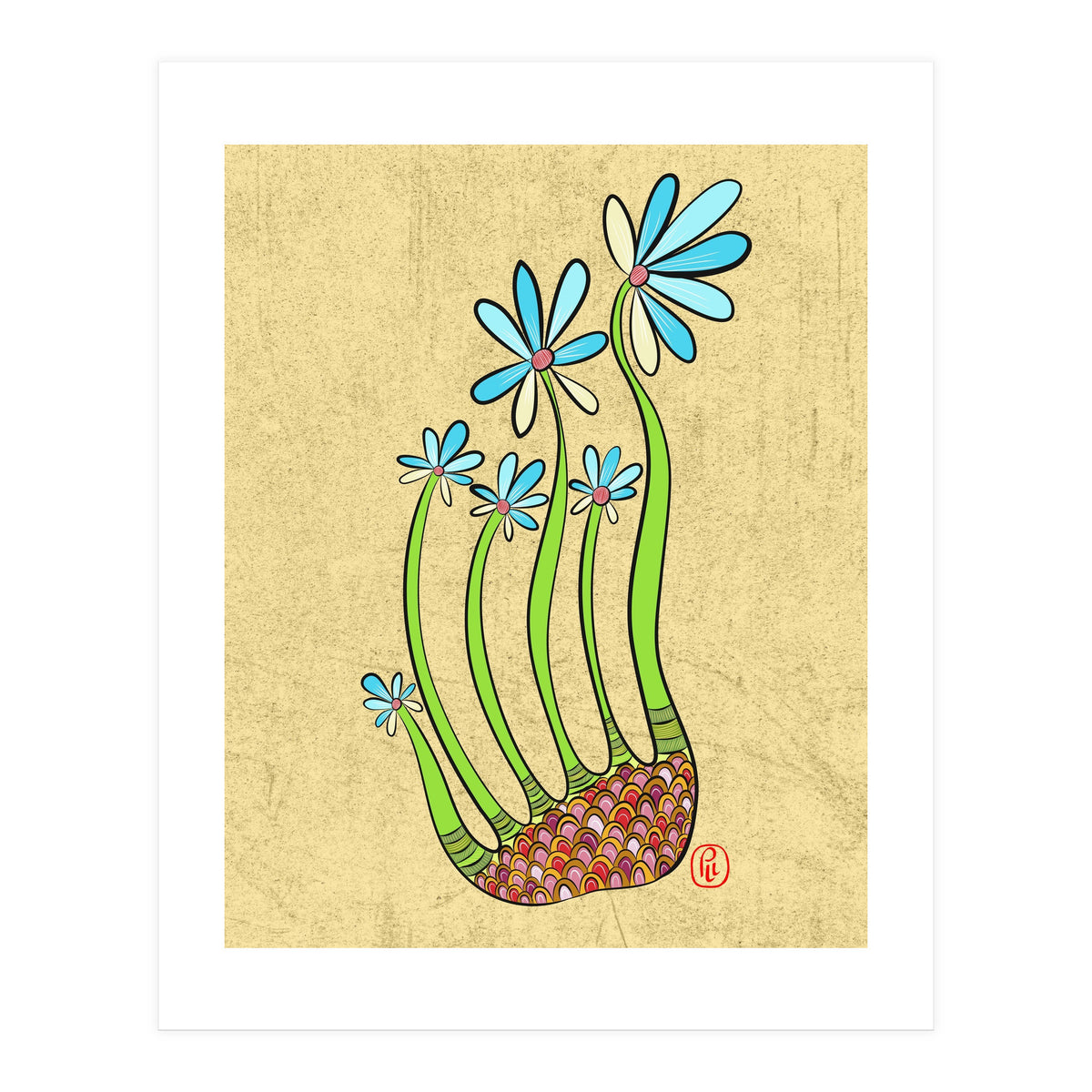 Blue Flowers (Print Only)