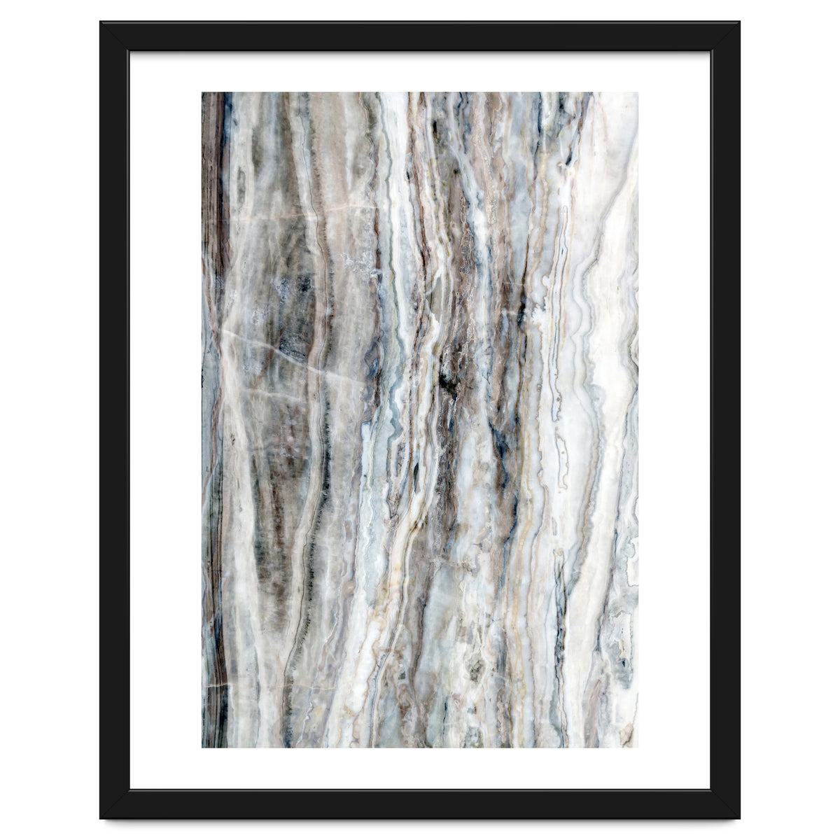 Marble Landscape I Blue and White