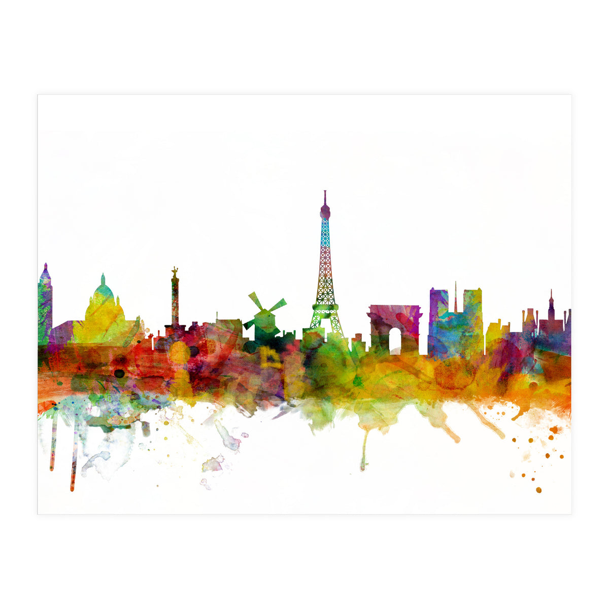 Paris France Skyline (Print Only)
