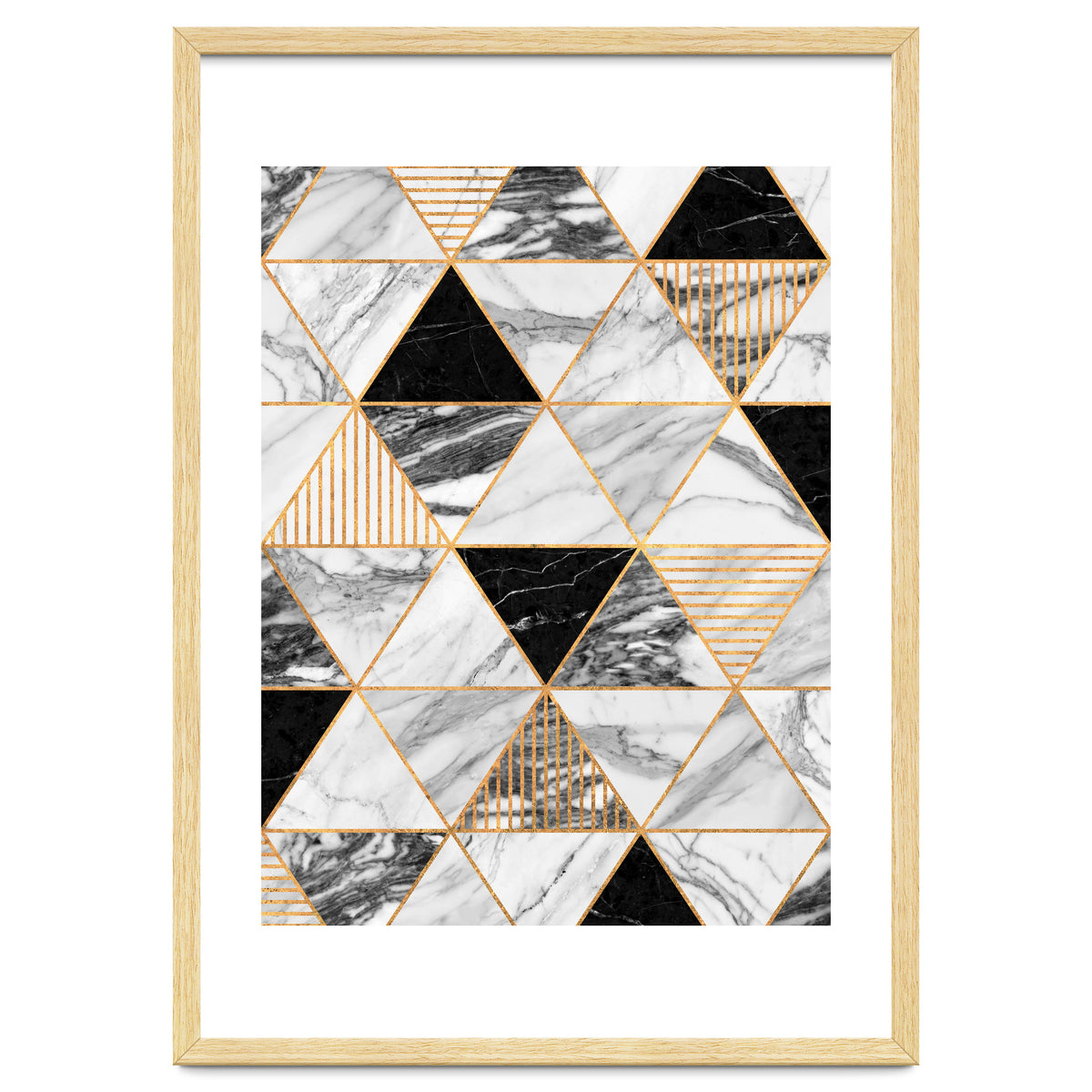 Marble Triangles 2 - Black and White