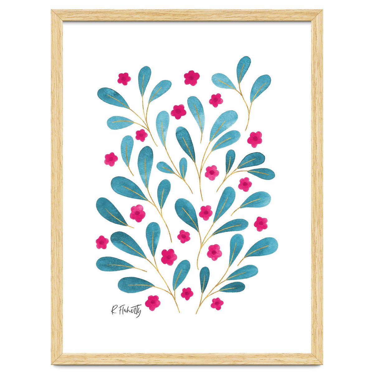 Springtime Floral | Teal and Pink