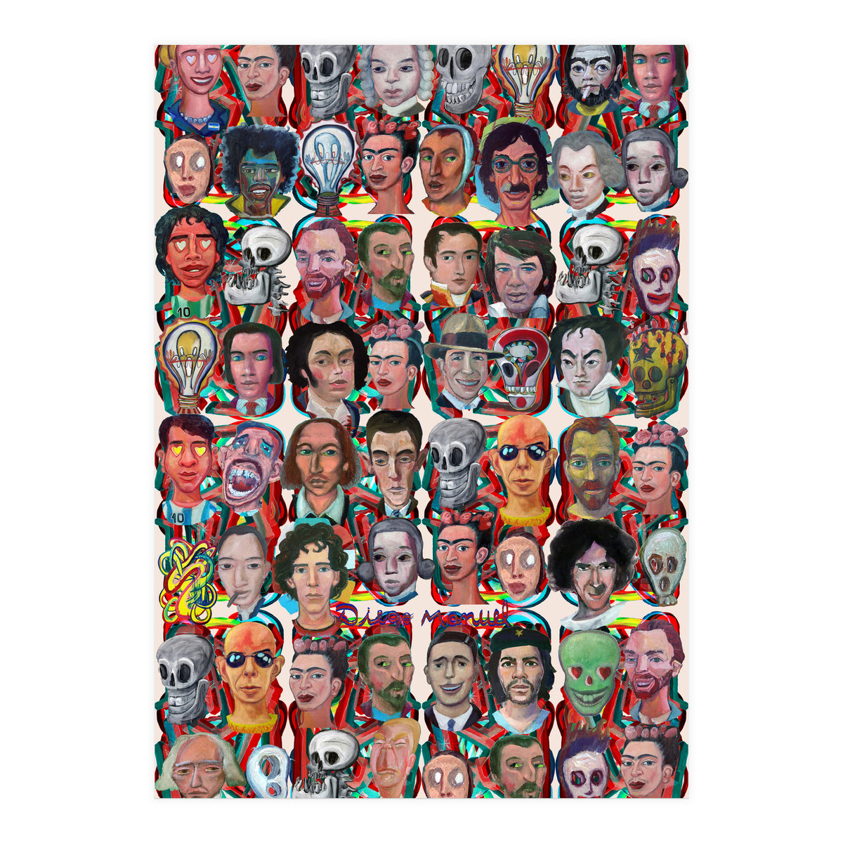 Formas 14 34 3d And Retratos 6 (Print Only)