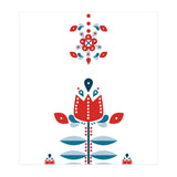 Scandinavian Folk Flowers (Print Only) thumbnail