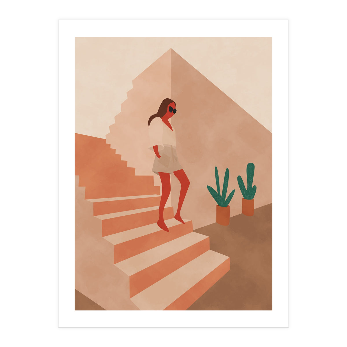 Abstract Tropical Boho Woman (Print Only)