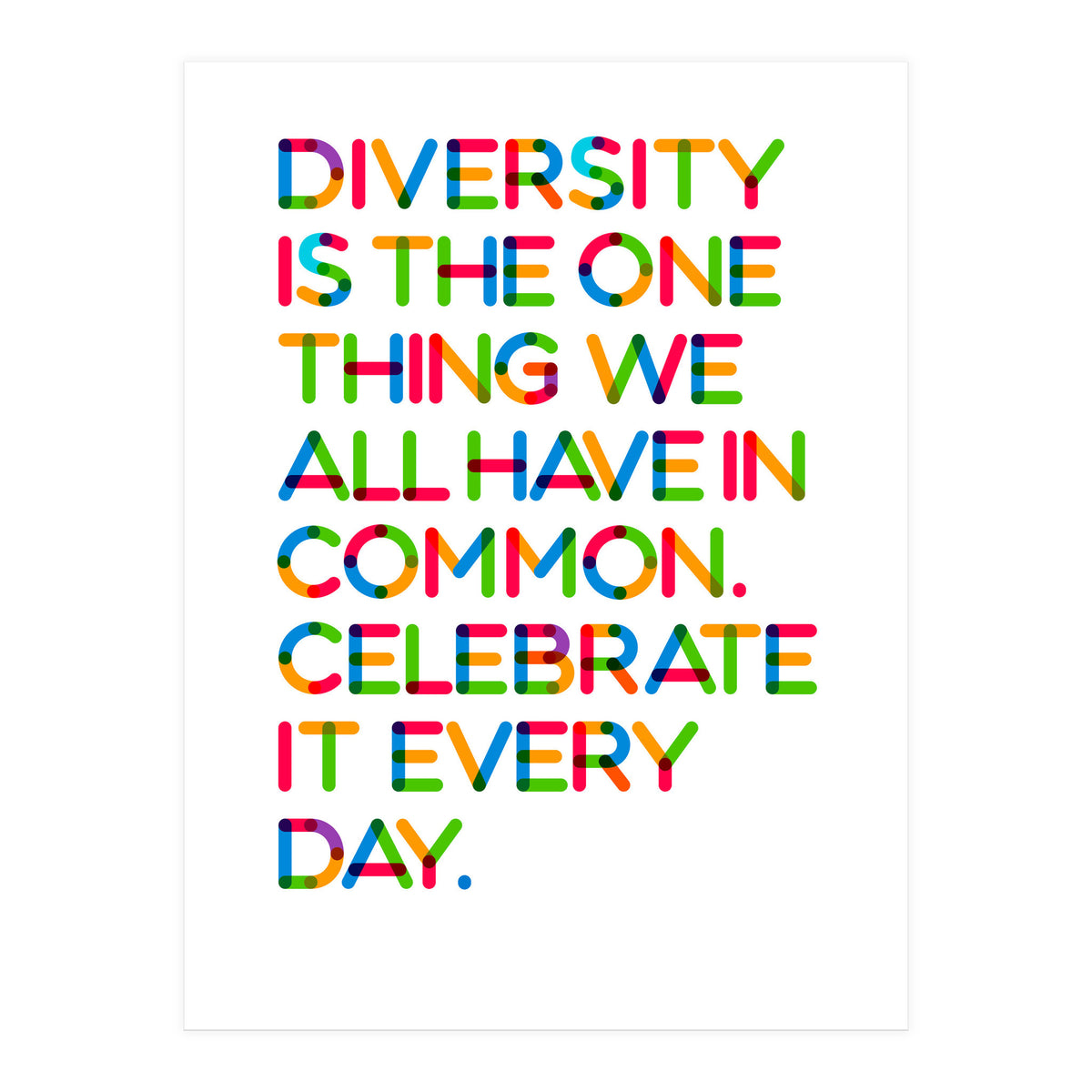 DIVERSITY (white Version) (Print Only)