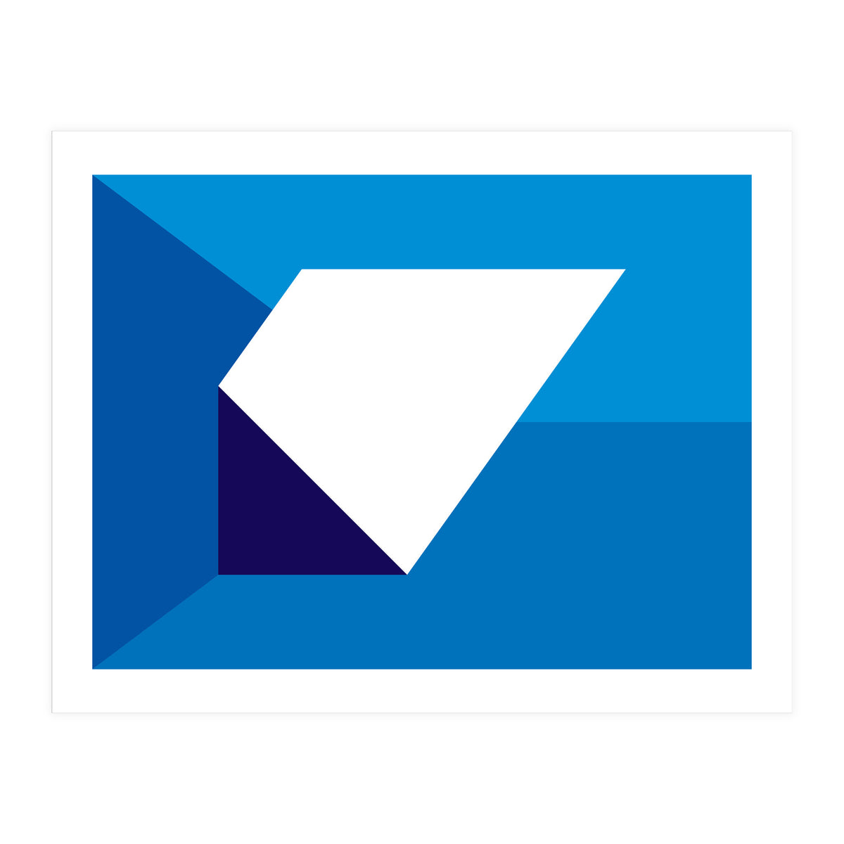 Geometric Shapes No. 32 -  blues (Print Only)