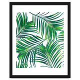 Palm Paradise, Tropical Leaves, Beachy Watercolor Painting, Minimal Nature Botanical Illustration thumbnail