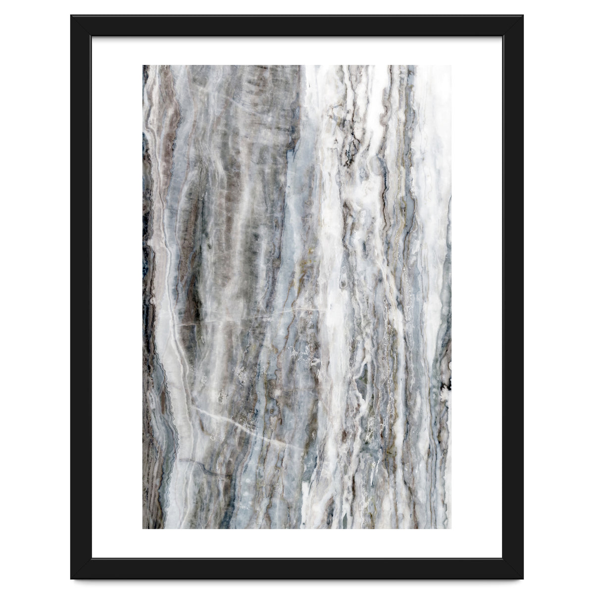 Marble Landscape II Blue and White