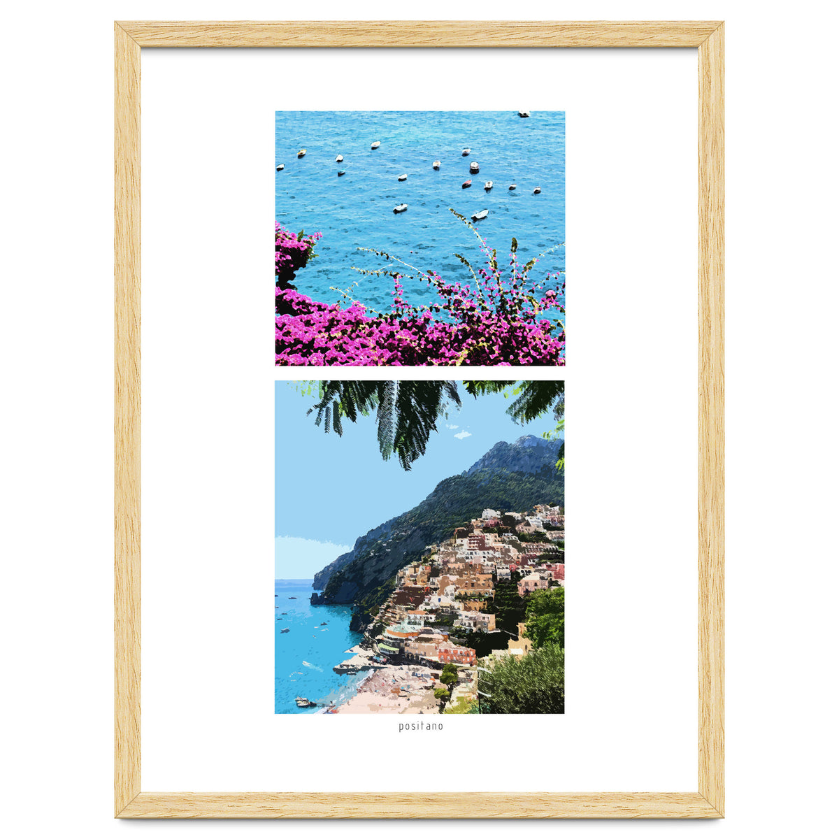 Positano flowers in Paints