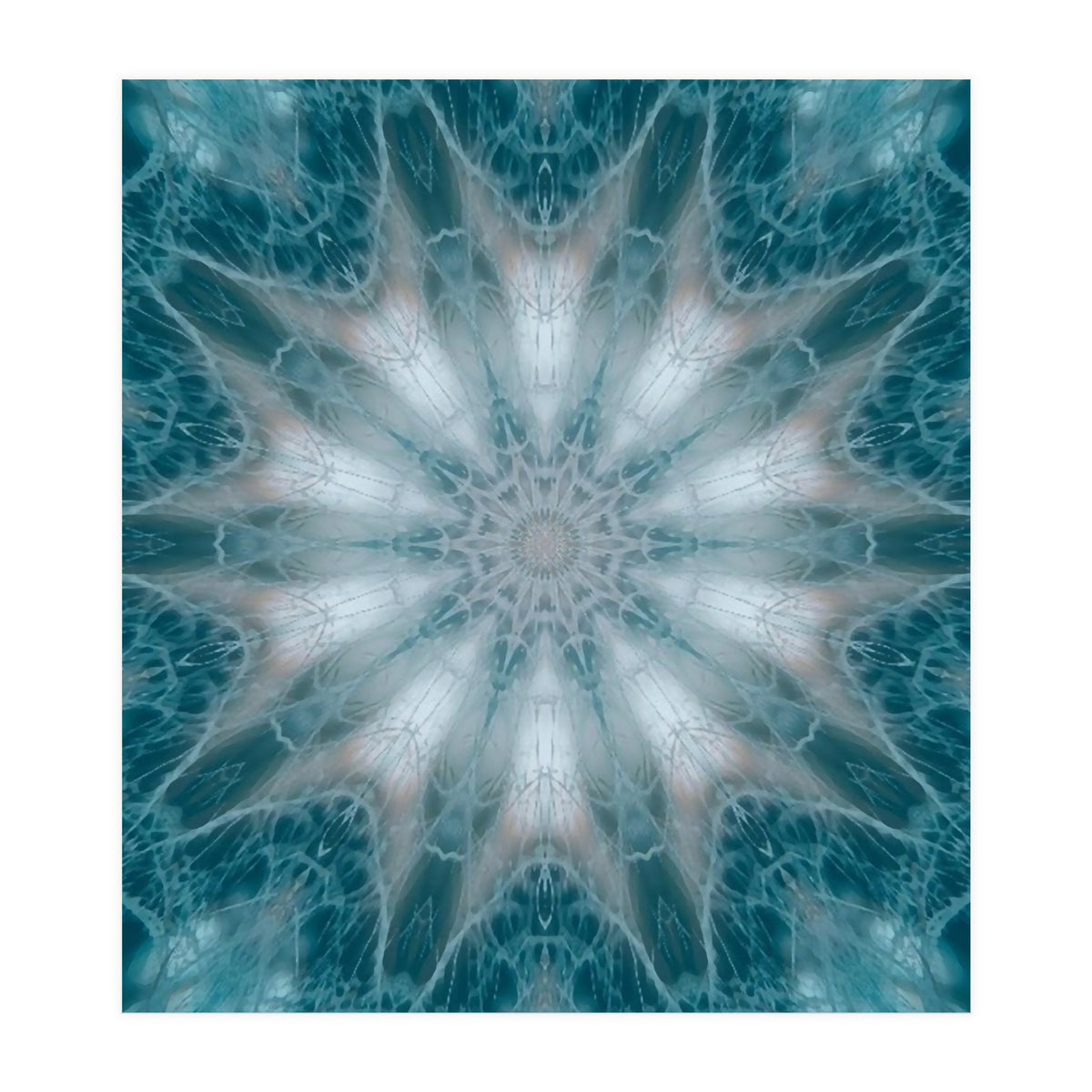 Mandala - Green, White, Rose (Print Only)