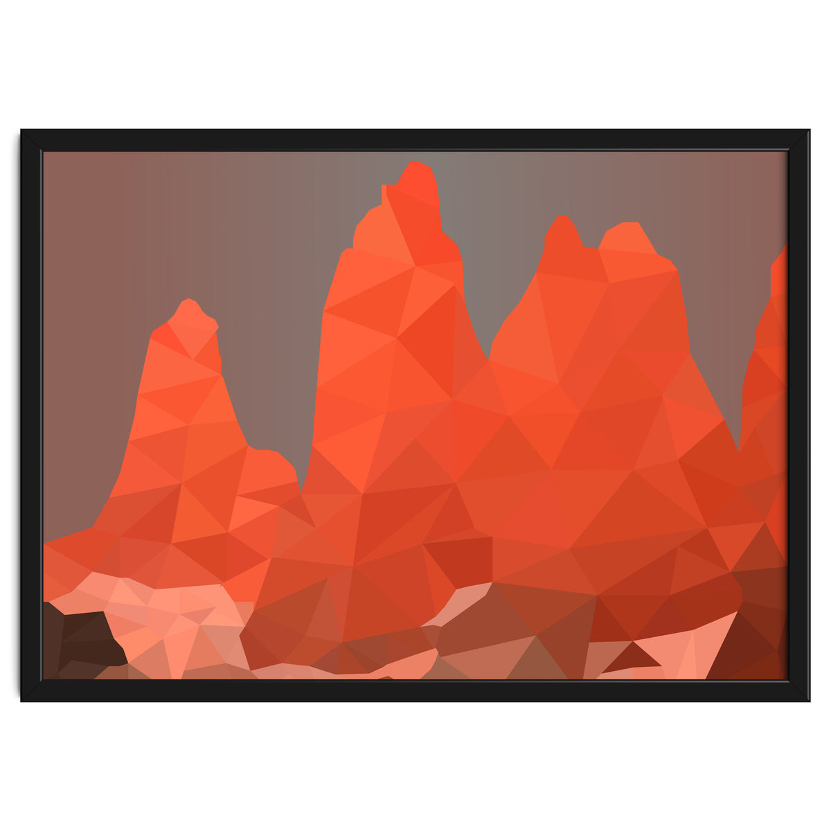 Torres Del Paine National Park Low Poly Art