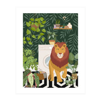 Lion in Laundry Room (Print Only)