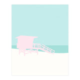 Minimal Lifeguard Tower - Turquoise Coast (Print Only) thumbnail