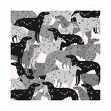 Borzoi dogs pattern (Print Only) thumbnail